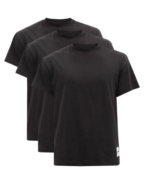Jil Sander - Pack Of Three Cotton-jersey T-shirts - Mens - Black