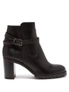 Matchesfashion.com Christian Louboutin - Trapeurdekoi 70 Leather Ankle Boots - Womens - Black