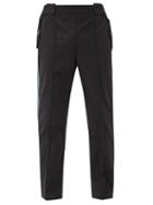 Matchesfashion.com Boramy Viguier - Side-stripe Cotton-blend Trousers - Mens - Black