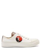 Alexander Mcqueen Skeleton Patch Low-top Canvas Trainers
