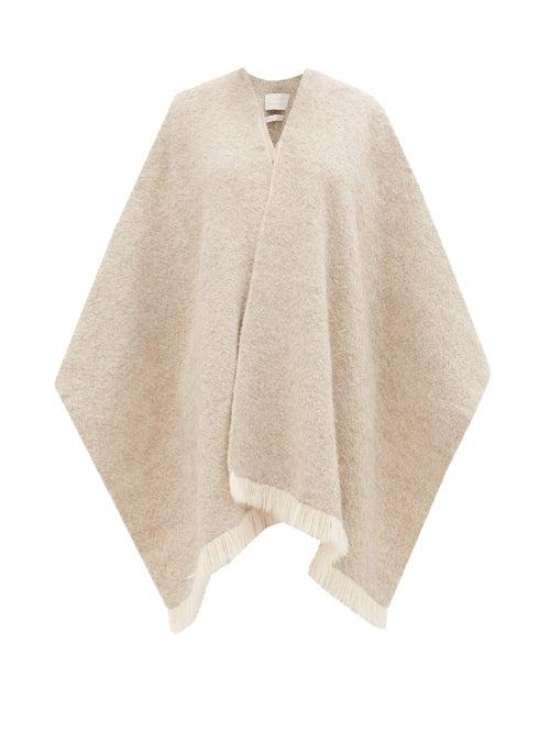 Lauren Manoogian - Alpaca And Wool Boucl Shawl - Womens - Grey Multi