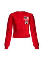 Miu Miu Patch-appliqu Cropped-length Sweater