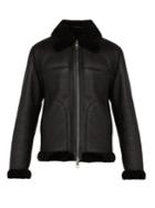 Dunhill Shearling-trimmed Leather Jacket