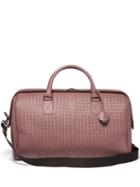 Matchesfashion.com Bottega Veneta - Intrecciato Leather Holdall - Womens - Dark Pink