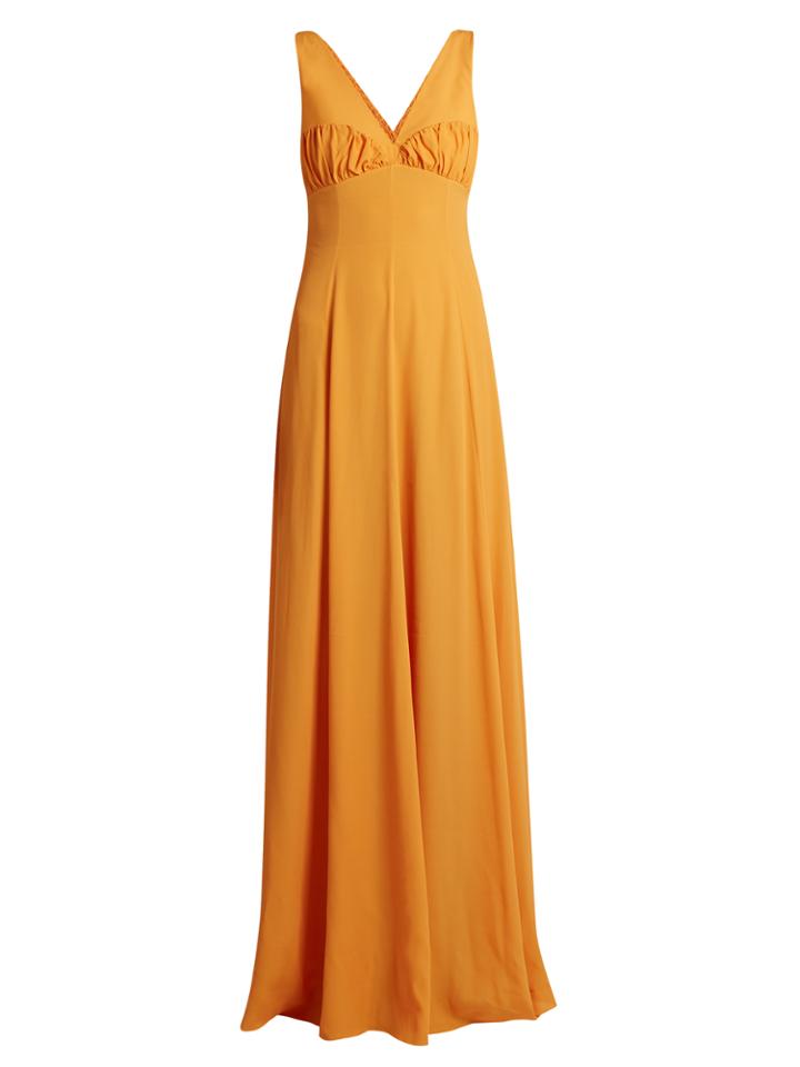Emilia Wickstead Fanina Crossover-back Crepe Gown