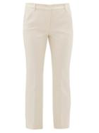 Matchesfashion.com Weekend Max Mara - Alcide Cropped Crepe Trousers - Womens - Ivory