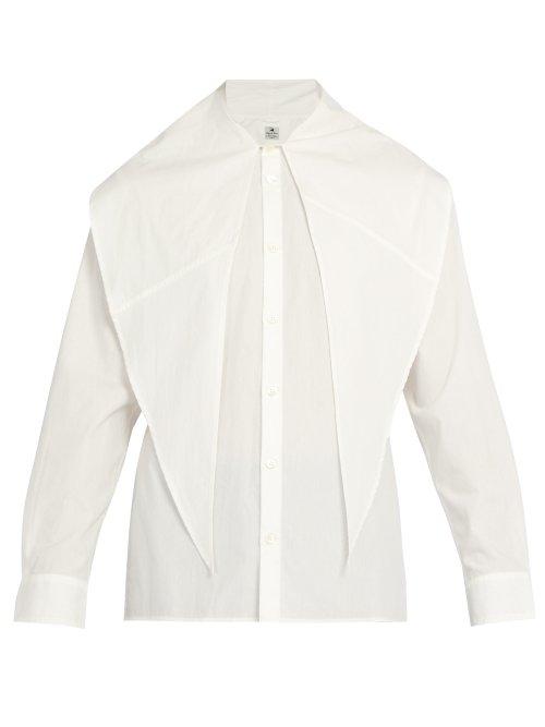 Matchesfashion.com Sasquatchfabrix - Big Scarf Box Cotton Shirt - Mens - White