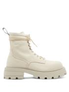 Matchesfashion.com Eytys - Michigan Canvas Combat Boots - Mens - Light White
