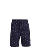 Matchesfashion.com Derek Rose - Nelson Surfer Print Cotton Pyjama Shorts - Mens - Navy