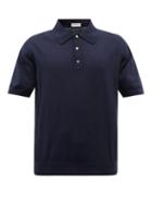 Another Aspect - Combed Organic-cotton Polo Shirt - Mens - Navy