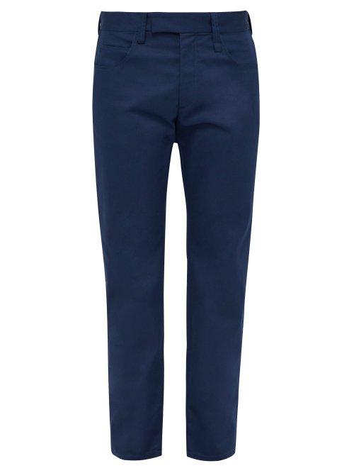 Matchesfashion.com Marni - Straight Leg Twill Chino Trousers - Mens - Navy