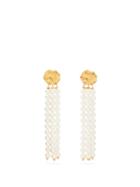 Matchesfashion.com Elise Tsikis - Madera Faux Pearl Tassel Gold-plated Earrings - Womens - Pearl