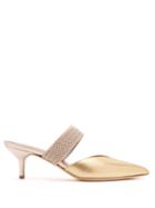 Matchesfashion.com Malone Souliers - Maisie Leather Mules - Womens - Gold
