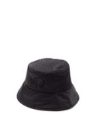 Matchesfashion.com Moncler - Logo-embroidered Bucket Hat - Womens - Black