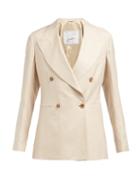 Matchesfashion.com Giuliva Heritage Collection - The Stella Double Breasted Wool Blend Blazer - Womens - Beige