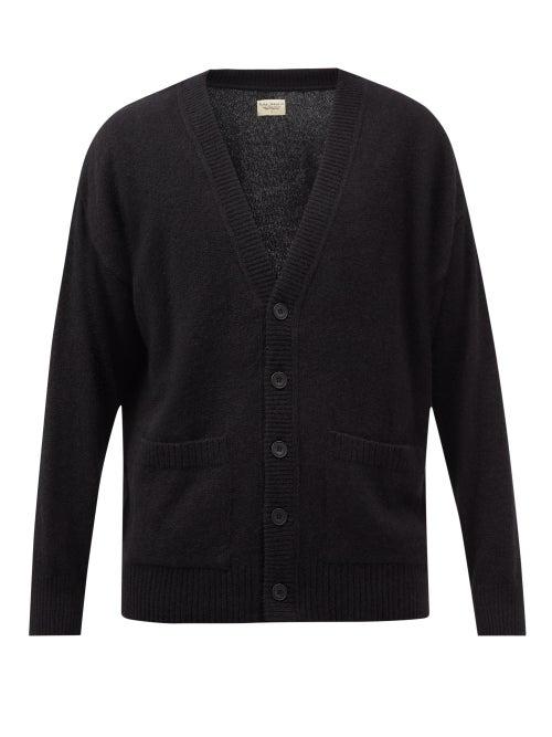 Nudie Jeans - Manne V-neck Cardigan - Mens - Black
