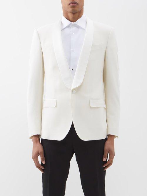 Dolce & Gabbana - Shawl-lapel Wool-blend Tuxedo Jacket - Mens - Ivory