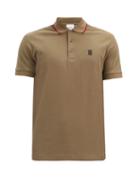 Matchesfashion.com Burberry - Walton Logo-embroidered Cotton-piqu Polo Shirt - Mens - Brown