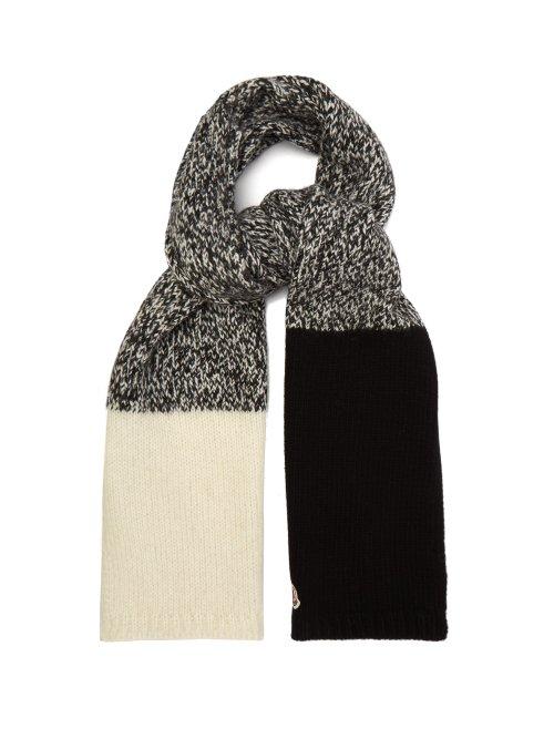 Matchesfashion.com Moncler - Chunky Knit Scarf - Womens - Black