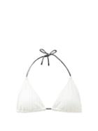 Matchesfashion.com Solid & Striped - The Iris Halterneck Bikini Top - Womens - Cream