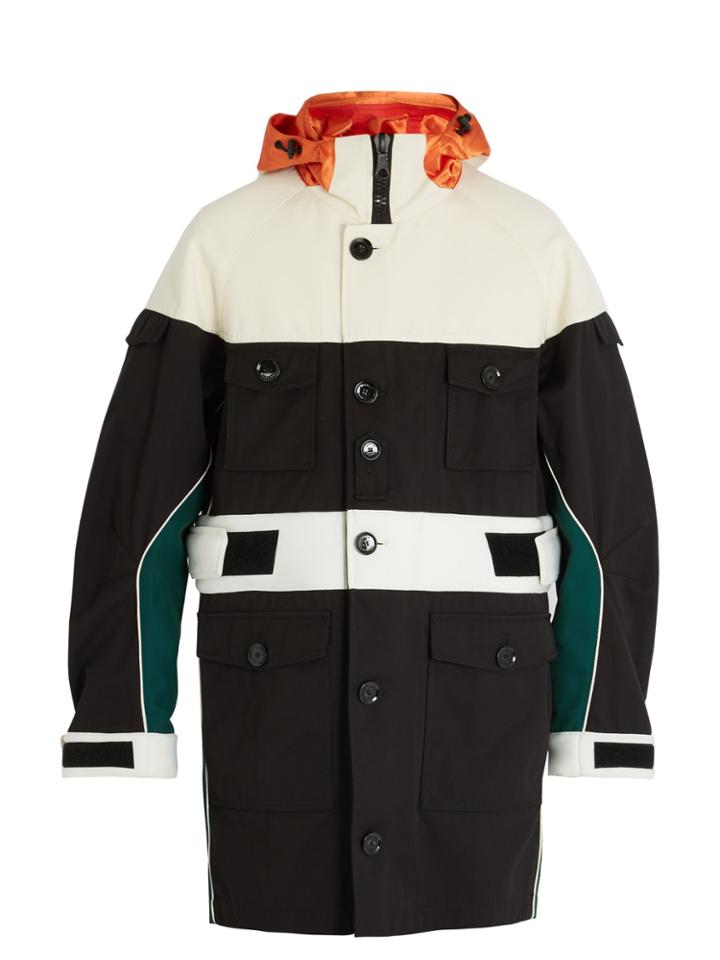 Valentino Caban Hooded Gabardine Parka