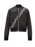 Matchesfashion.com Amiri - Crystal Embellished Satin Bomber Jacket - Mens - Black