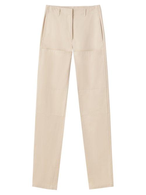 Lemaire - Water-repellent Gabardine Slim-leg Trousers - Womens - Cream