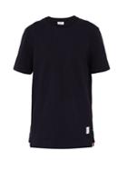 Matchesfashion.com Thom Browne - Tri Stripe Cotton Piqu T Shirt - Mens - Navy