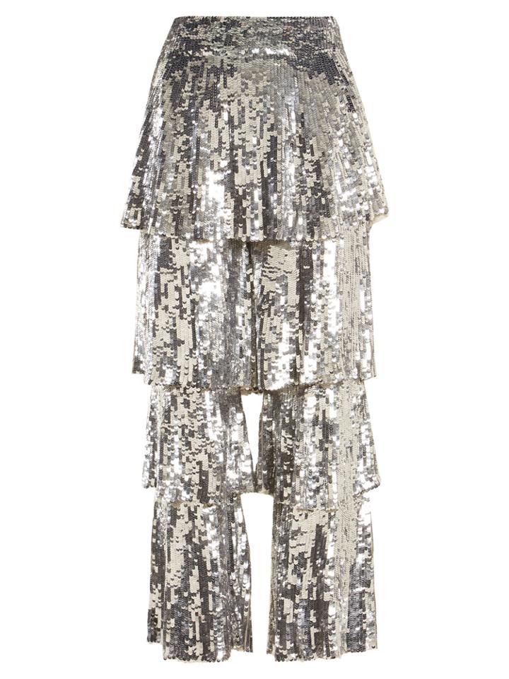 Osman Felix Sequin-embellished Cropped Trousers