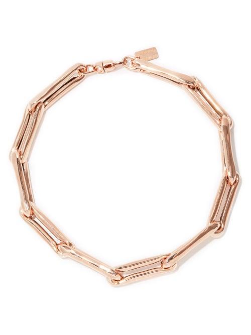 Matchesfashion.com Lauren Rubinski - Square-link 14kt Rose-gold Choker Necklace - Womens - Rose Gold