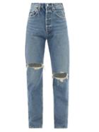 Citizens Of Humanity - Eva High-rise Distressed Wide-leg Jeans - Womens - Light Blue