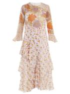 Peter Pilotto Floral-print Silk-georgette Dress