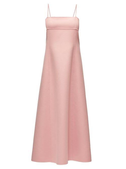 Matchesfashion.com The Row - Sylvia Square-neck Cashmere Dress - Womens - Light Pink