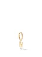 Ladies Fine Jewellery Persee - Alphabet Diamond & 18kt Gold N-z Single Earring - Womens - Yellow Gold