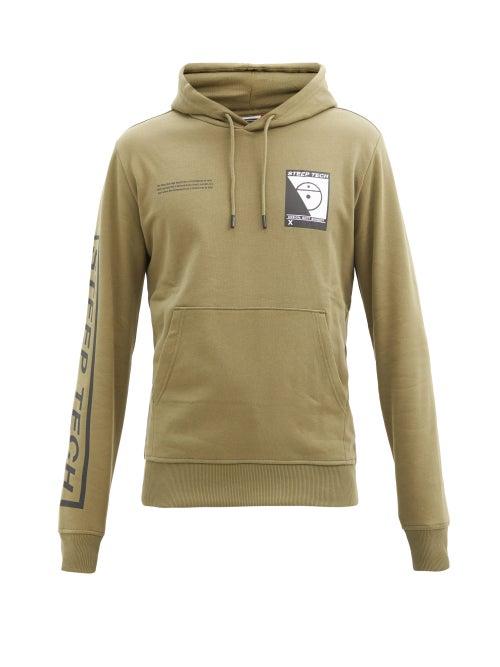 Matchesfashion.com The North Face - Steep Tech-logo Cotton-jersey Hooded Sweatshirt - Mens - Green