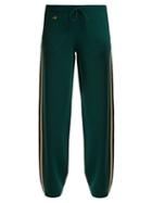 Matchesfashion.com Bella Freud - Race Track Wool Track Pants - Womens - Green