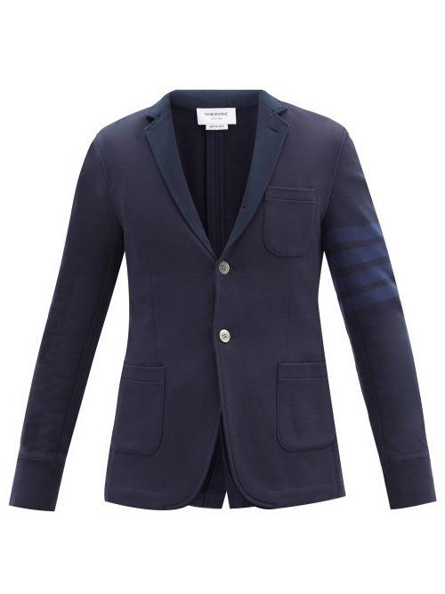 Matchesfashion.com Thom Browne - Single-breasted Cotton Sports Blazer - Mens - Navy
