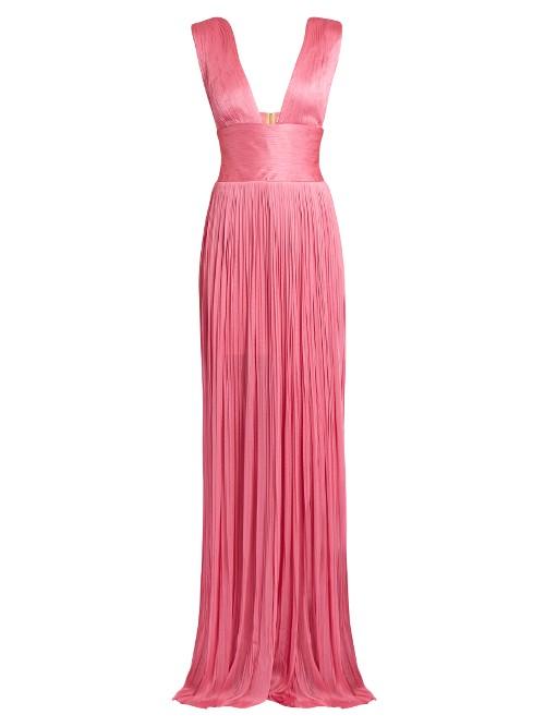 Maria Lucia Hohan Kadija Silk-tulle Pleated Gown