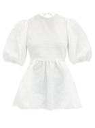 Matchesfashion.com Cecilie Bahnsen - Lulu Low-back Frost-cloqu Blouse - Womens - White