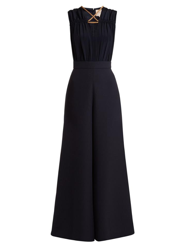 Roksanda Deanna V-neck Silk Jumpsuit