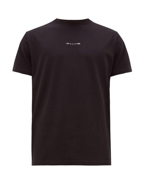 Matchesfashion.com 1017 Alyx 9sm - Logo Print Cotton Blend T Shirt - Mens - Black