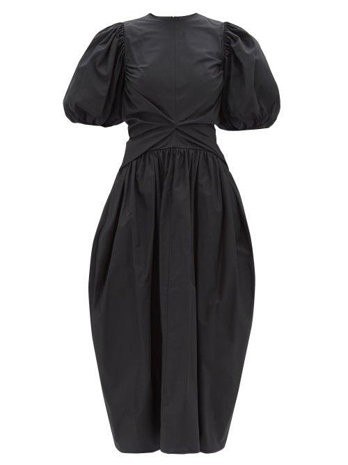 Cecilie Bahnsen - Juniper Puff-sleeve Cotton Dress - Womens - Black