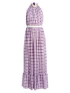 Emilio De La Morena Opaline Halterneck Sleeveless Silk Gown