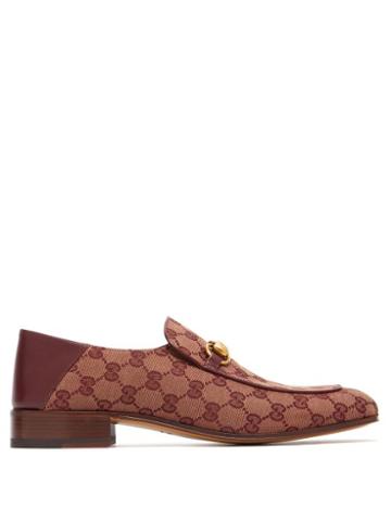 Matchesfashion.com Gucci - Mister Gg Supreme Canvas Loafers - Mens - Brown