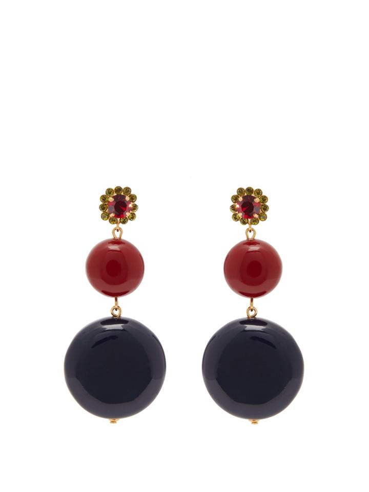 Marni Circle-drop Crystal-embellished Earrings