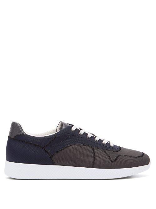 Matchesfashion.com Bottega Veneta - Bv Lithe Low Top Canvas Trainers - Mens - Grey