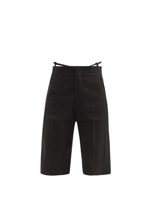 Matchesfashion.com Jacquemus - Gardian Tailored Hemp-blend Bermuda Shorts - Womens - Black