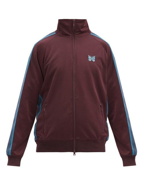 Matchesfashion.com Needles - Butterfly-embroidered Jersey Track Jacket - Mens - Burgundy