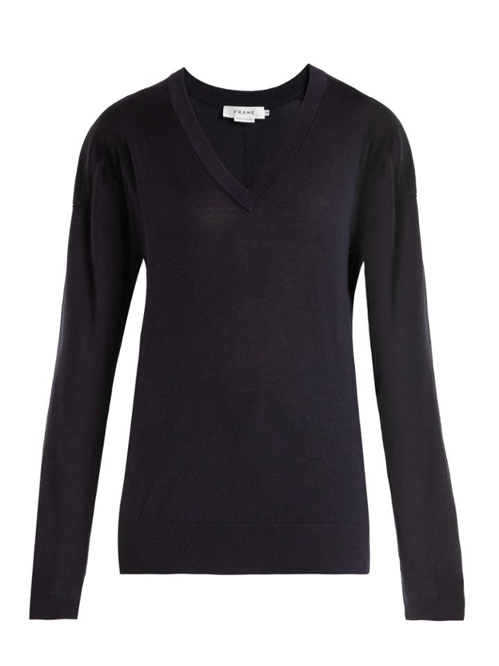 Frame V-neck Wool Sweater
