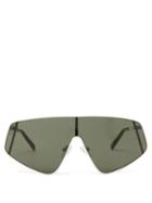 Matchesfashion.com Le Specs - Bladestunner Metal Flat-top Sunglasses - Womens - Khaki